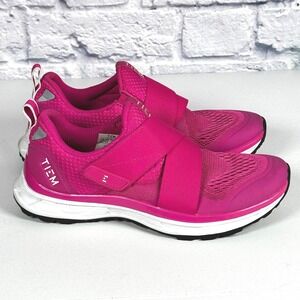 TIEM Slipstream Indoor Cycling Shoes Pink Mesh Womens With Cleats US 6 EU 37